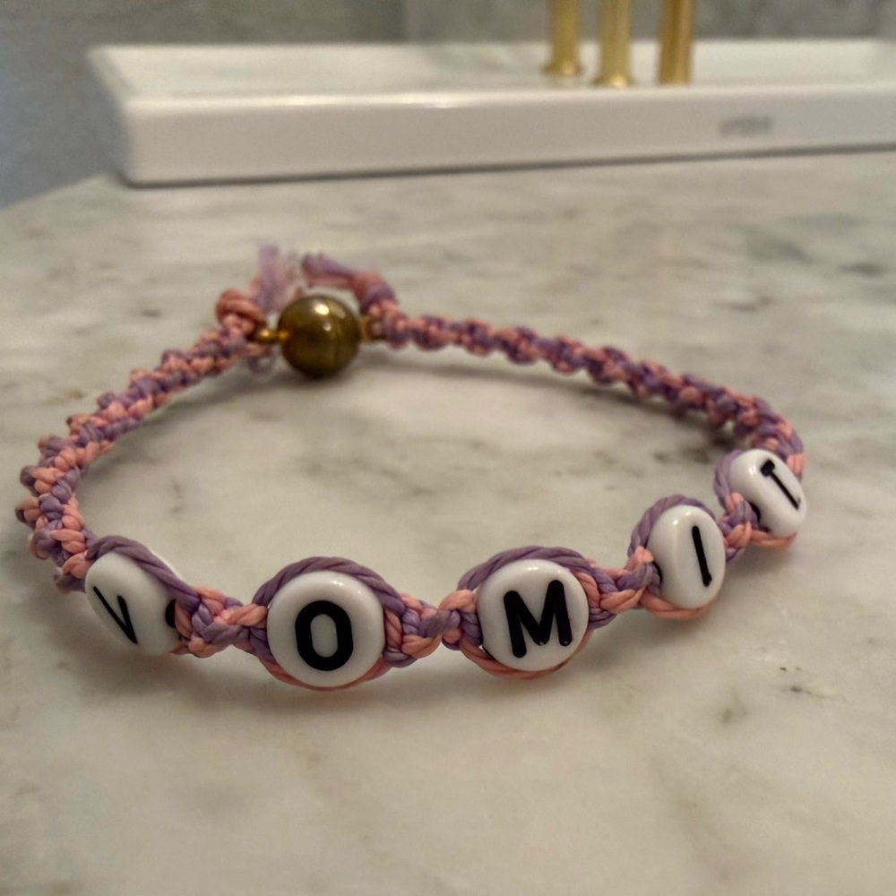 ⛱️Boutique - Purple VOMIT Braided Beaded Bracelet - OS